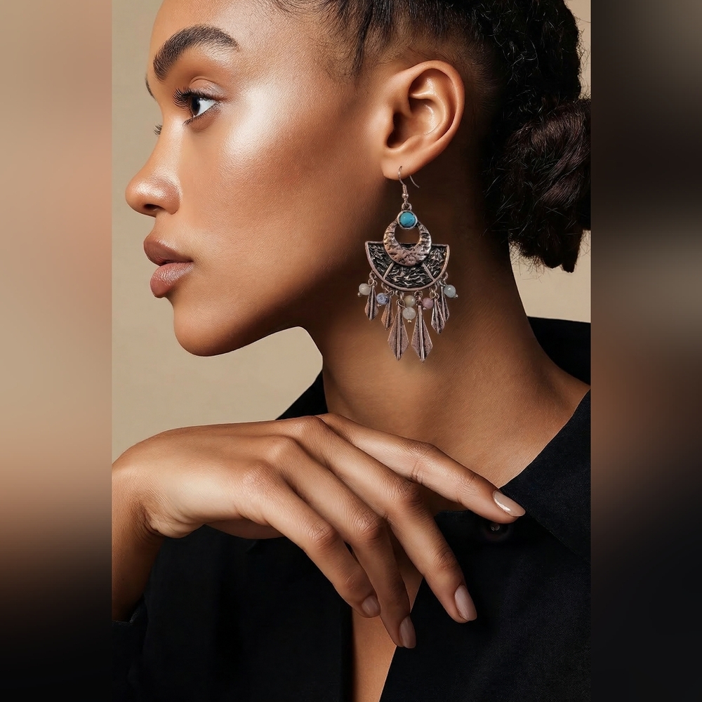Boho Turquoise Drop Earrings - Women Jewelry